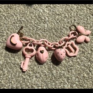 Juicy Couture pink big charm bracelet